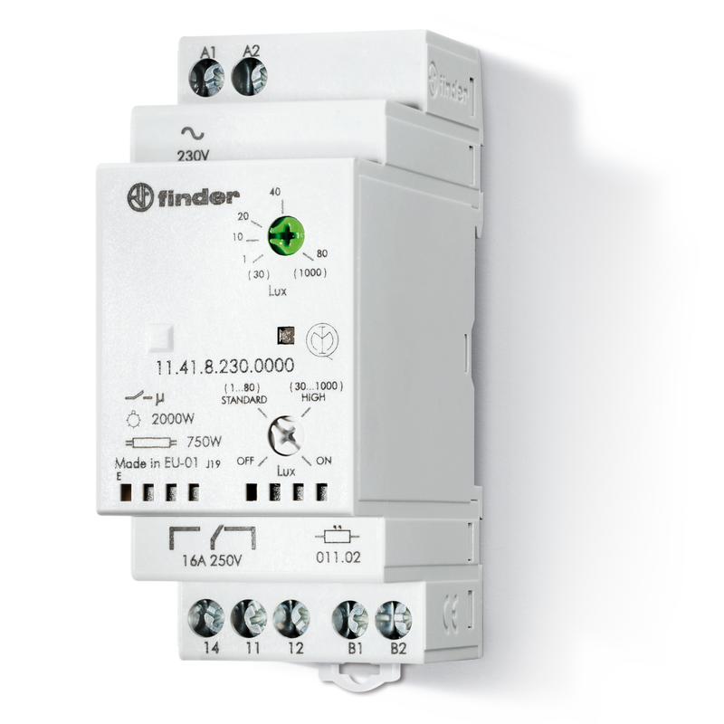 Interruptor Crepuscular 1Inv.-16A-230Vca 17.5 Mm