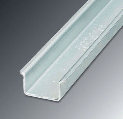 Carril simétrico sin perforar NS 35/15 BLK UNPERF 2000MM-VPE 10