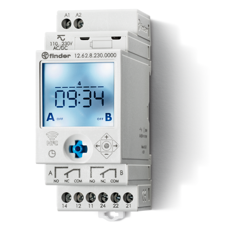 Interruptor Horario- 1 Conm.-16A-230 Vca NFC Funcion de Impulsos