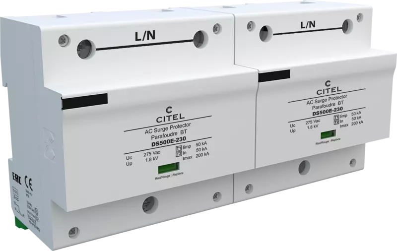 DPS monofásico 230/400V, Tipo 1, Iimp 50kA, protección MC, señalización remota, configuración 2+0 DS502E-230