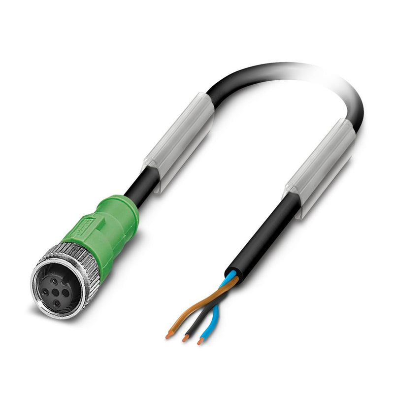 Cable para sensores/actuadores SAC-3P- 3,0-PUR/M12FS