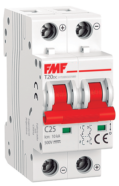 Termomagnetica 10Kamp (Curva C) 500VDC Bipolar 16A