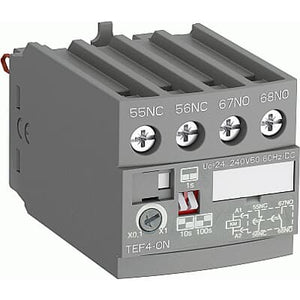 Temporizador al cierre frontal 1NA+1NC 0,1 100s 24 240V AC/DC TEF4-ON (AF09 AF96)