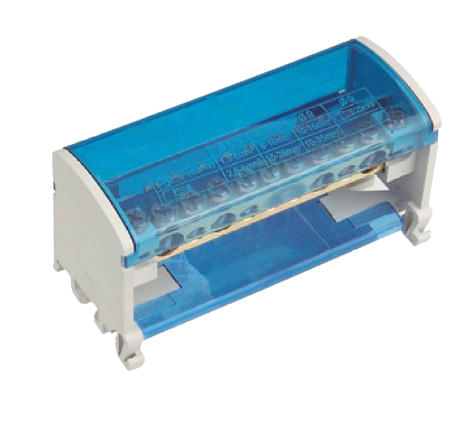 Bloque de distribución modular 4 polos 125a 11 conexiones