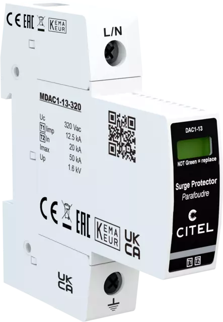DPS unipolar Tipo 1 Iimp 12,5kA, Uc 320Vac