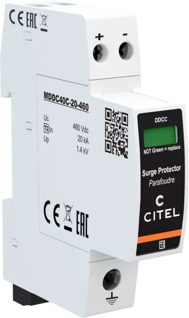 DPS compacto corriente continua, Uc 460Vdc, módulo enchufable, Imax 40kA, señal remota