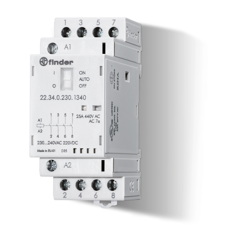 Mini Contactor Modular 2Na+2Nc 25A Alimentacion 120 Vca/Vcc