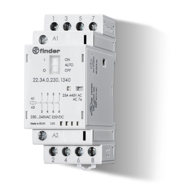 Mini Contactor Modular 4Na 25A Alimentacion 24 Vca/Vcc
