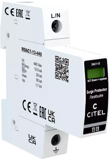 DPS unipolar Tipo 1 Iimp 12,5kA, Uc 440Vac