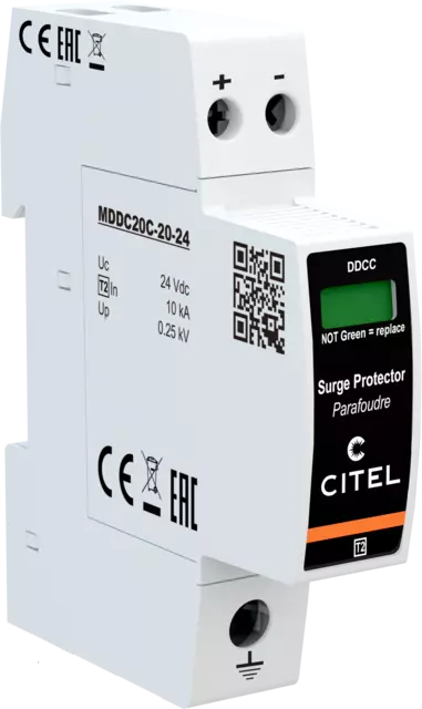 DPS compacto corriente continua, Uc 24Vdc, módulo enchufable, Imax 20kA