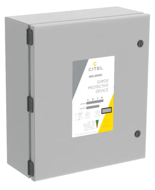 Caja de protección, versión Estándar: básica + fusibles 60A + LED + alarma remota, modular, estrella 347/600V, caja NEMA 4x MDS600S-347Y