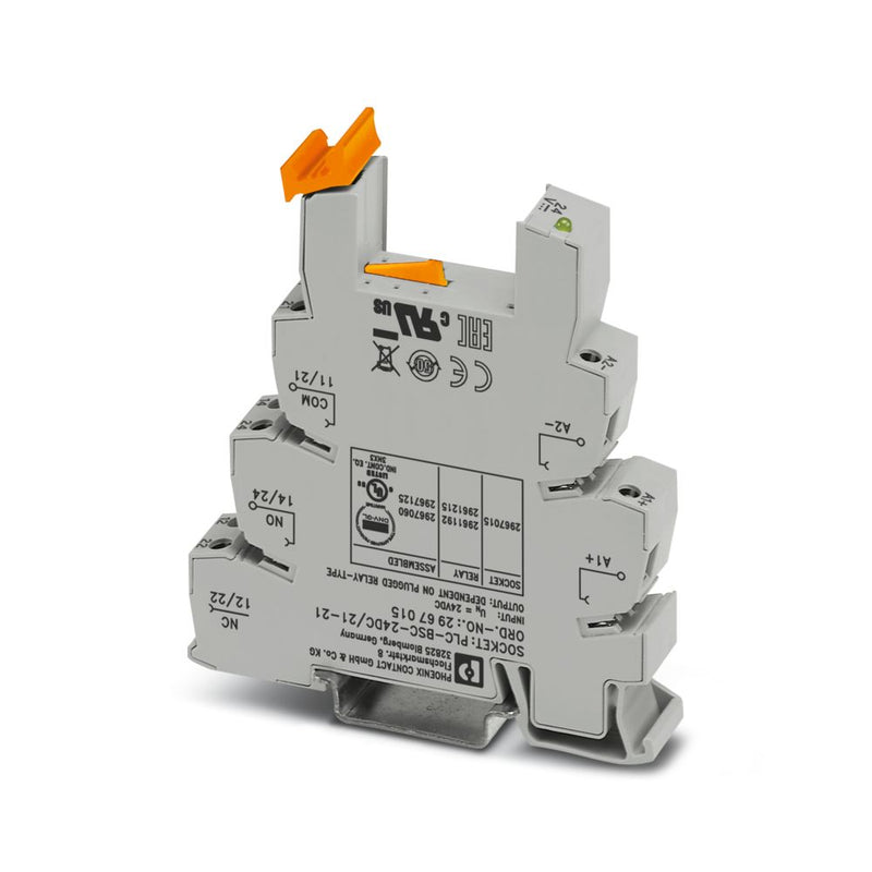 Zócalo de relé PLC-BSC- 24DC/21-21