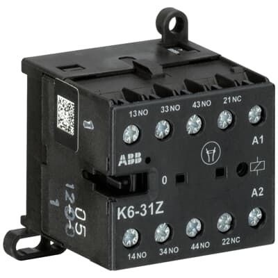 Mini contactor auxiliar (3na+1nc) K6-31Z - Control: 110V CA