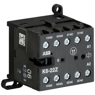 Mini contactor auxiliar (2na+2nc) K6-22Z - Control: 220V CA