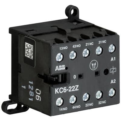 Mini contactor auxiliar (2na+2nc) KC6-22Z - Control: 220-240V CC