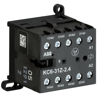 Mini contactor auxiliar (3na+1nc) KC6-31Z - Control: 24V CC