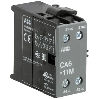 Contacto auxiliar lateral (1na+1nc) CA6-11M para B6-B7-BC6-BC7 (-30-10)