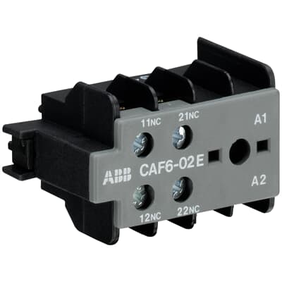 Contacto auxiliar frontal (2nc) CAF6-02E para B6-B7-BC6-BC7 (-40-00)