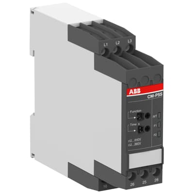 Three-phase monitoring relay 2c/o, 0,0.1-30s, L1-L2-L3=3x380VAC