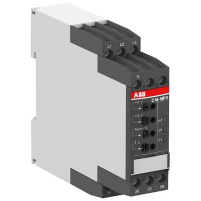 Relé monitor mono/trifásico CM-MPS.21S, 2c/o (Falta, Secuencia, Asim, Sobre, Sub,Neutro, ajust.) 180...280 V CA