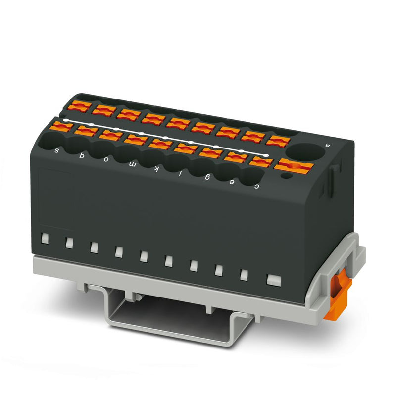 Bloque para distribución PTFIX 6/18X2,5-NS35 BK