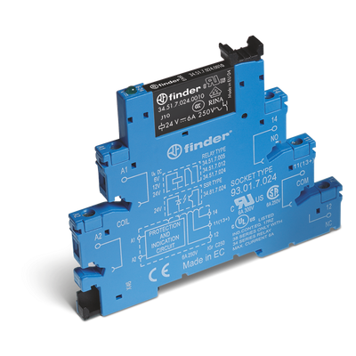 Relé Interfase Módulo 6 AMP 6MM 125VCC