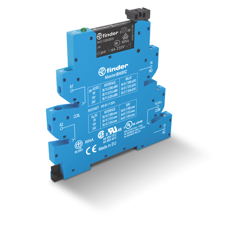 Relé Interfase Módulo 6mm 6 A 24V CA-CC