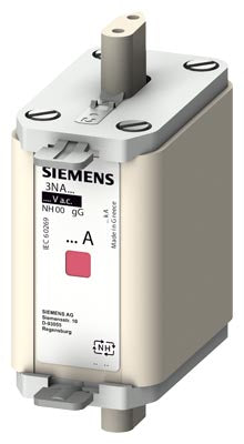 Cartucho de fusibles NH, NH00, Entrada: 100 A, gG, Un AC: 690 V, Un DC: 250 V, indicador combinado, orejetas aisladas