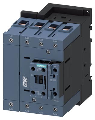 Contactor AC-1, 110 A, 400 V / 40C, de 4 polos, 20-33 V AC/DC, 50/60 Hz, con varistor integrado, contactos auxiliares: 1 NA + 1 NC, borne de tornillo, tamaño: S3