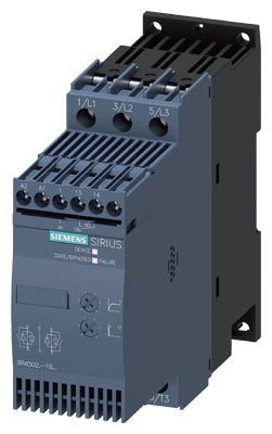 Partidor Suave 18,5kW / 38 A, tamaño S0, Tensión nominal Ue=200 a 480V AC, Tensión de Control Us=24V AC/DC 3RW3028-1BB04