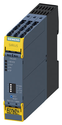 Relé de seguridad, unidad base avanzada, 3NA conmutación instantanea, 1NC señalización instantanea, Voltaje de Control Us=24V AC/DC, ancho de 22.5mm