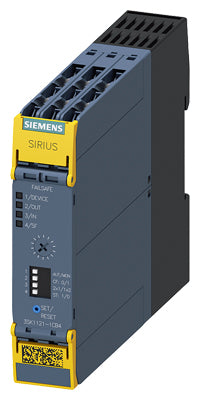 Relé de seguridad, unidad base avanzada, 2NA conmutación instantanea, 2NC señalización Rango de ajuste 0.05 a 3s, Voltaje de Control Us=24V DC, ancho de 22.5mm