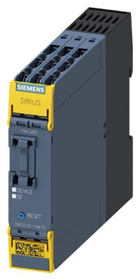 Relé de seguridad, unidad base parametrizable, 2 canales de seguridad, Voltaje de Control Us=24V DC, ancho de 22.5mm