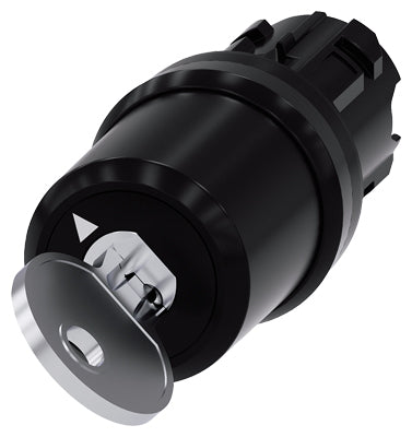 interruptor de llave Siemens, 22 mm, circular, plástico, N. de cerradura SSG10, con 2 llaves, 2 pos