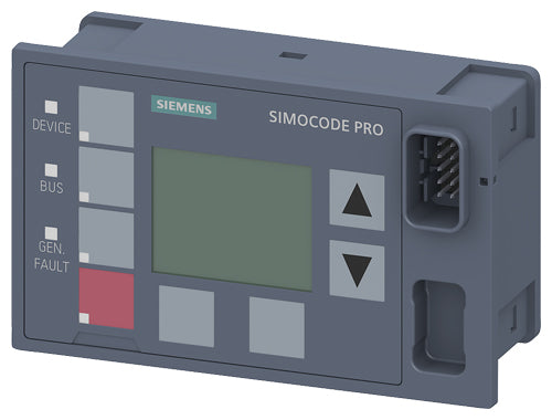 Panel de operador con Display para conexión a unidad base, 7 indicadores LED y pulsadores asignables para mando y control