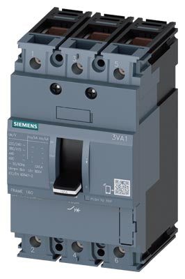 Interruptor Automático 3VA1 IEC Frame 160 Icu=55 kA a 415V. 3 polos, Ir=40 A
