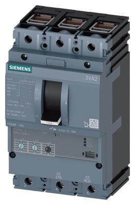 Interruptor automático 3VA2 IEC Frame 160 Icu 55kA 415V 3 polos LI In63 A