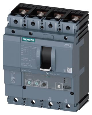 Interruptor automático, 4 Polos, Clase M Icu=55kA, ETU 320 LI, In=250 A, Ir=100 a 250A , Ii=1.5 a 10 x In