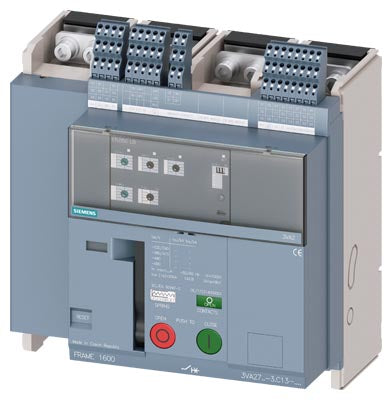 Interruptor automático tamaño 1600, 4 Polos, Clase M Icu=55kA, ETU 350 LSI, In=1000A, Ir=400…1000A, Isd=1…10xIn, Ii=1.5…15xIn, protección de Neutro hasta 200%
