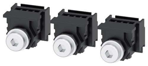 Terminales de conexión plana con tornillos, 3 unidades, compatible con 3VA1 100/160