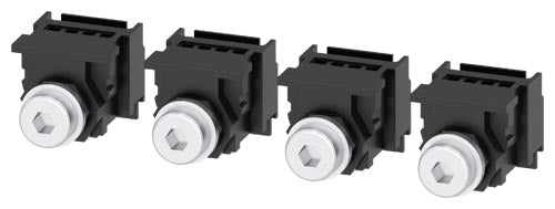 Terminales de conexión plana con tornillos, 4 unidades, compatible con 3VA1 100/160