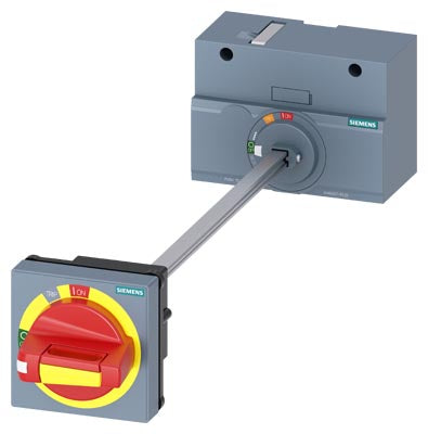 Accionamiento giratorio para puerta parada de emergencia, grado de protección IP65, con enclavamiento de puerta, compatible con 3VA1 250