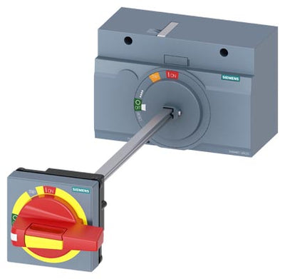 Accionamiento giratorio para puerta parada de emergencia, grado de protección IP65, con enclavamiento de puerta, compatible con 3VA1 400/630, 3VA2 400/630