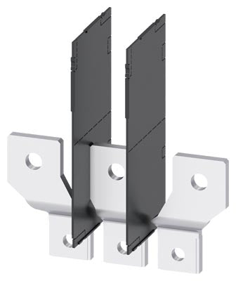 Terminales de conexión a barra con separadores de fase, 3 unidades, compatible con 3VA1 400/630, 3VA2 400/630