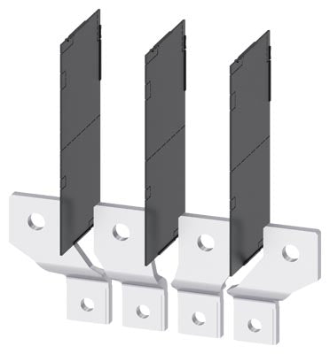 Terminales de conexión a barra con separadores de fase, 4 unidades, compatible con 3VA1 400/630, 3VA2 400/630