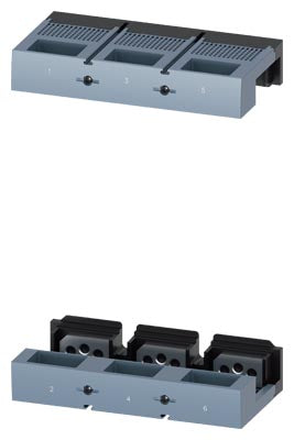 Terminales de conexión plana con tornillos, 3 unidades, compatible con 3VA15 1000, 3VA25 1000