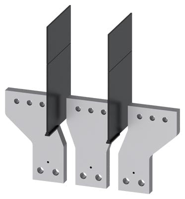 Terminales de conexión a barra con separadores de fase, 3 unidades, compatible con 3VA15 1000, 3VA25 1000