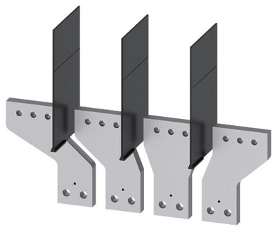 Terminales de conexión a barra con separadores de fase, 4 unidades, compatible con 3VA15 1000, 3VA25 1000