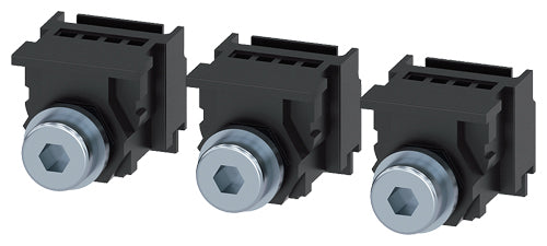 Terminales de conexión plana con tornillos, 3 unidades, compatible con 3VM 160
