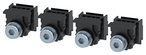 Terminales de conexión plana con tornillos, 4 unidades, compatible con 3VM 160
